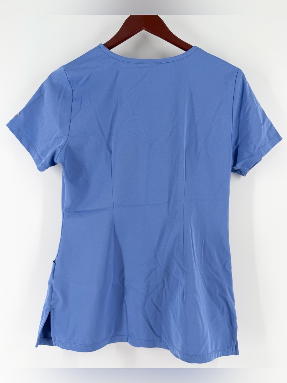 HH Works Size Small Monica V-Neck Scrub Top Blue Princess Seams Medical Uniform - Picture 2 of 8